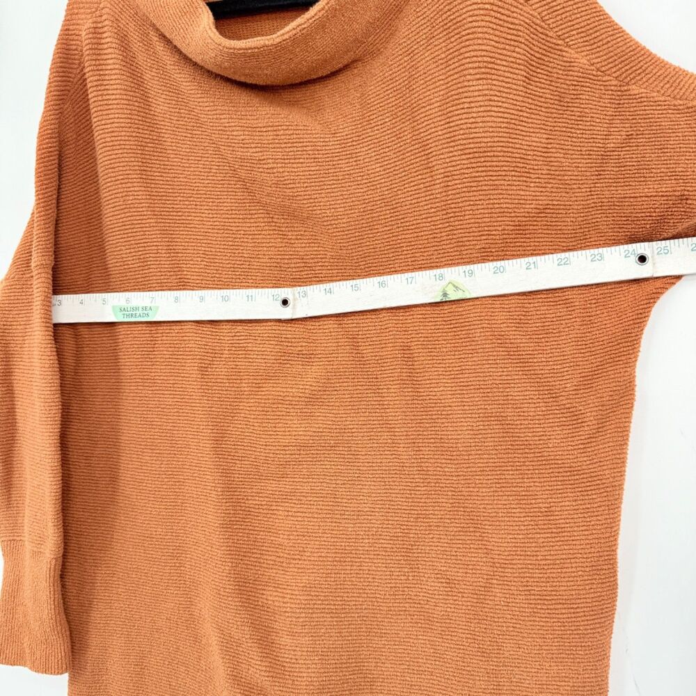 Free People Ottoman M Slouchy Tunic Oversized Knit Sweater Heavy Orange Boho - Picture 4 of 8
